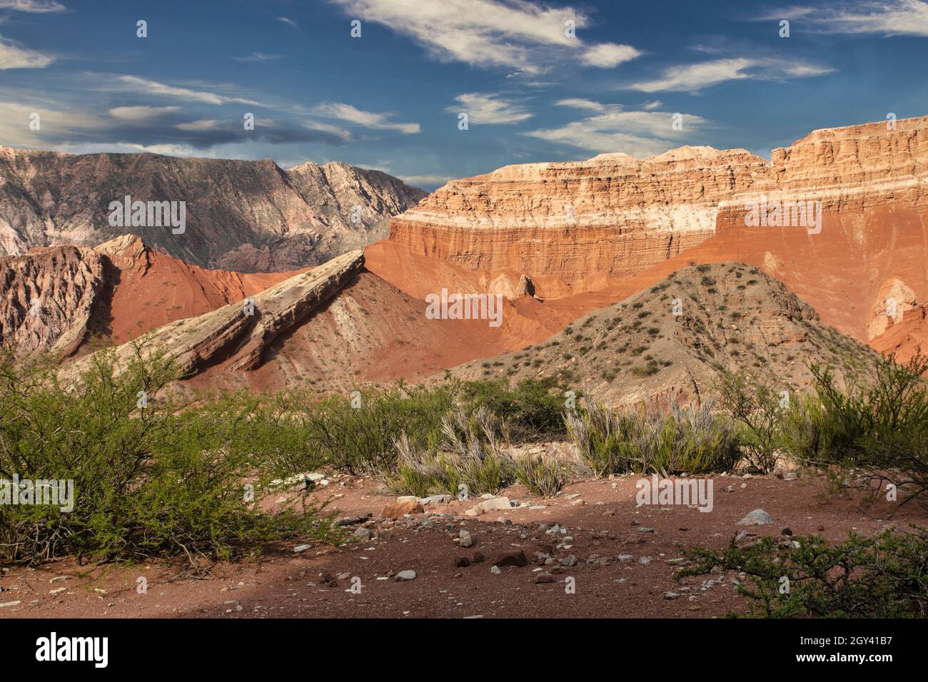 Typische Landschaften des Nordens Argentiniens Stockfoto