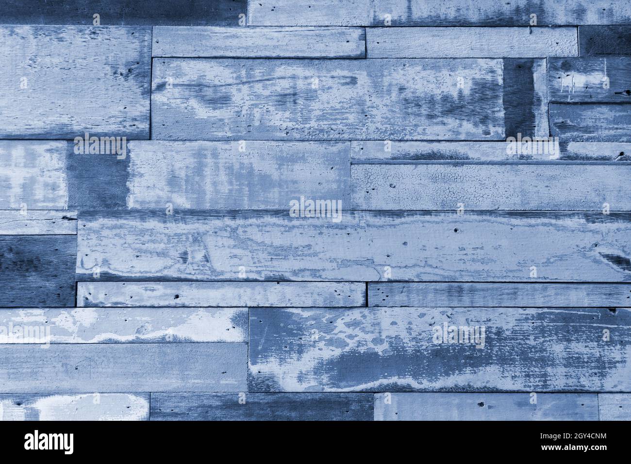Vintage alte blau bemalte rustikale Holzstruktur Hintergrund. Stockfoto