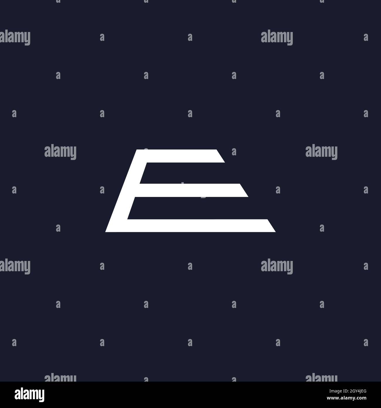 Geometrische E abstrakte Geometrie Symbol Vektor Elemente Vorlage, sauber minimal geometrische Logo Stock Vektor