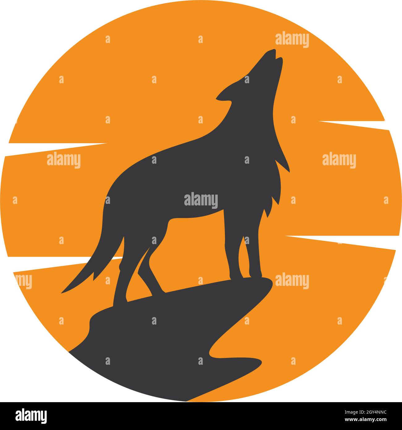 Wolf Logo Vektorvorlage Stock Vektor