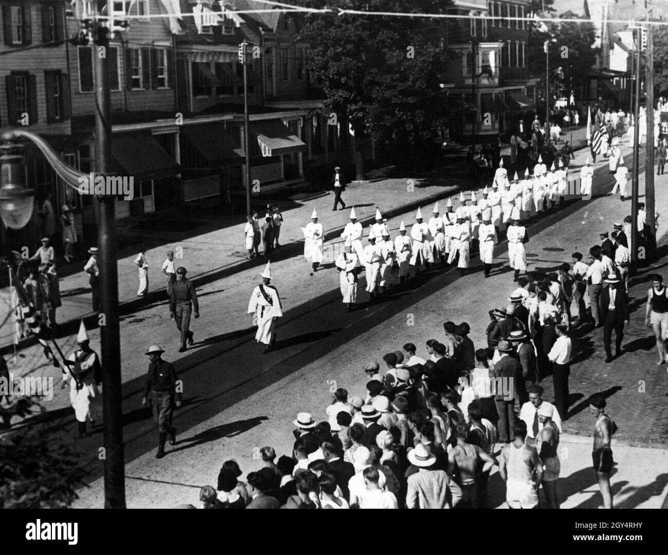 Parade der Mitglieder des Ku Klux Klan in Bristol im US-Bundesstaat Pennsylvania. [Automatisierte Übersetzung] Stockfoto