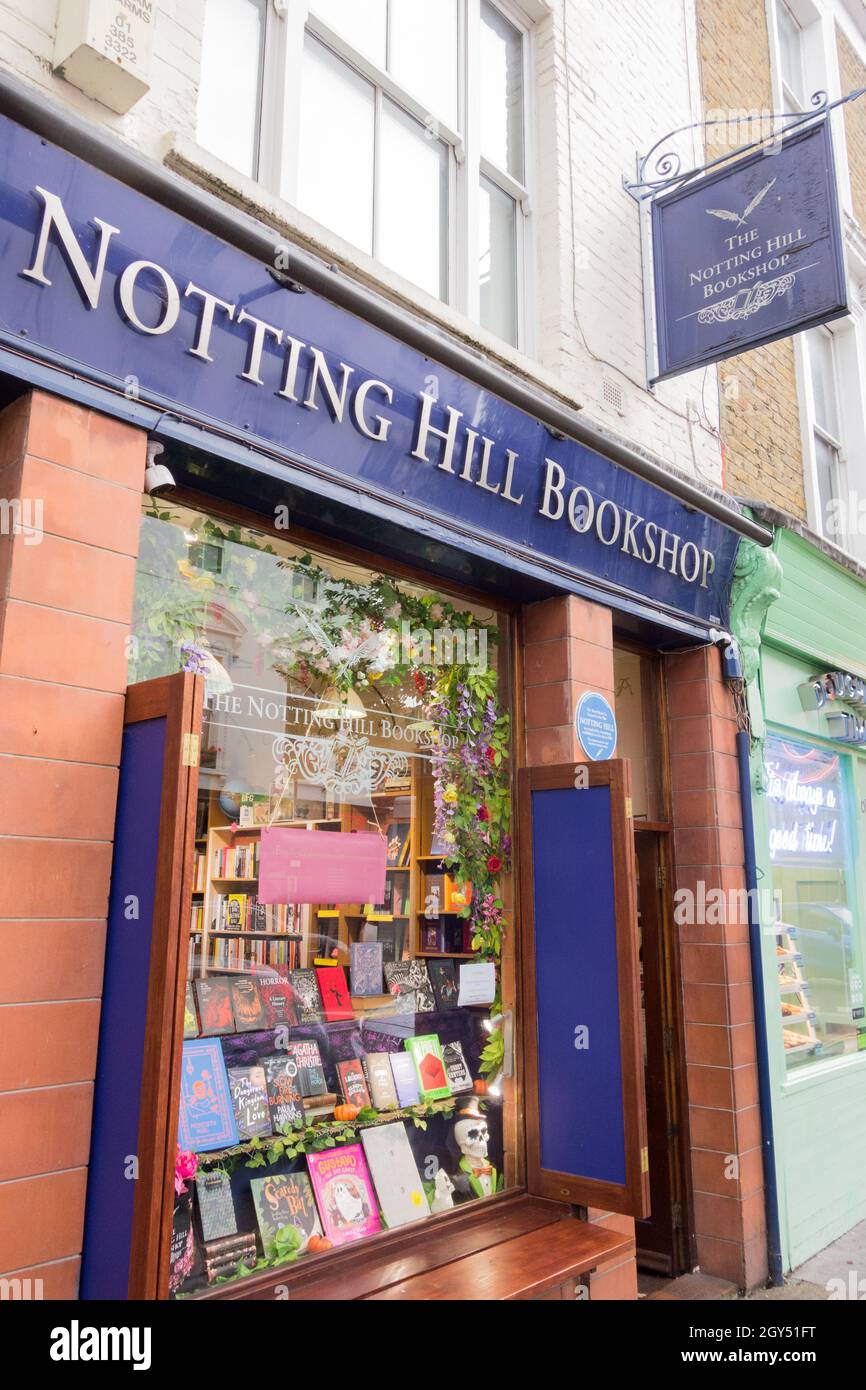 The Notting Hill Bookshop, Blenheim Crescent, London, W11, England, VEREINIGTES KÖNIGREICH Stockfoto