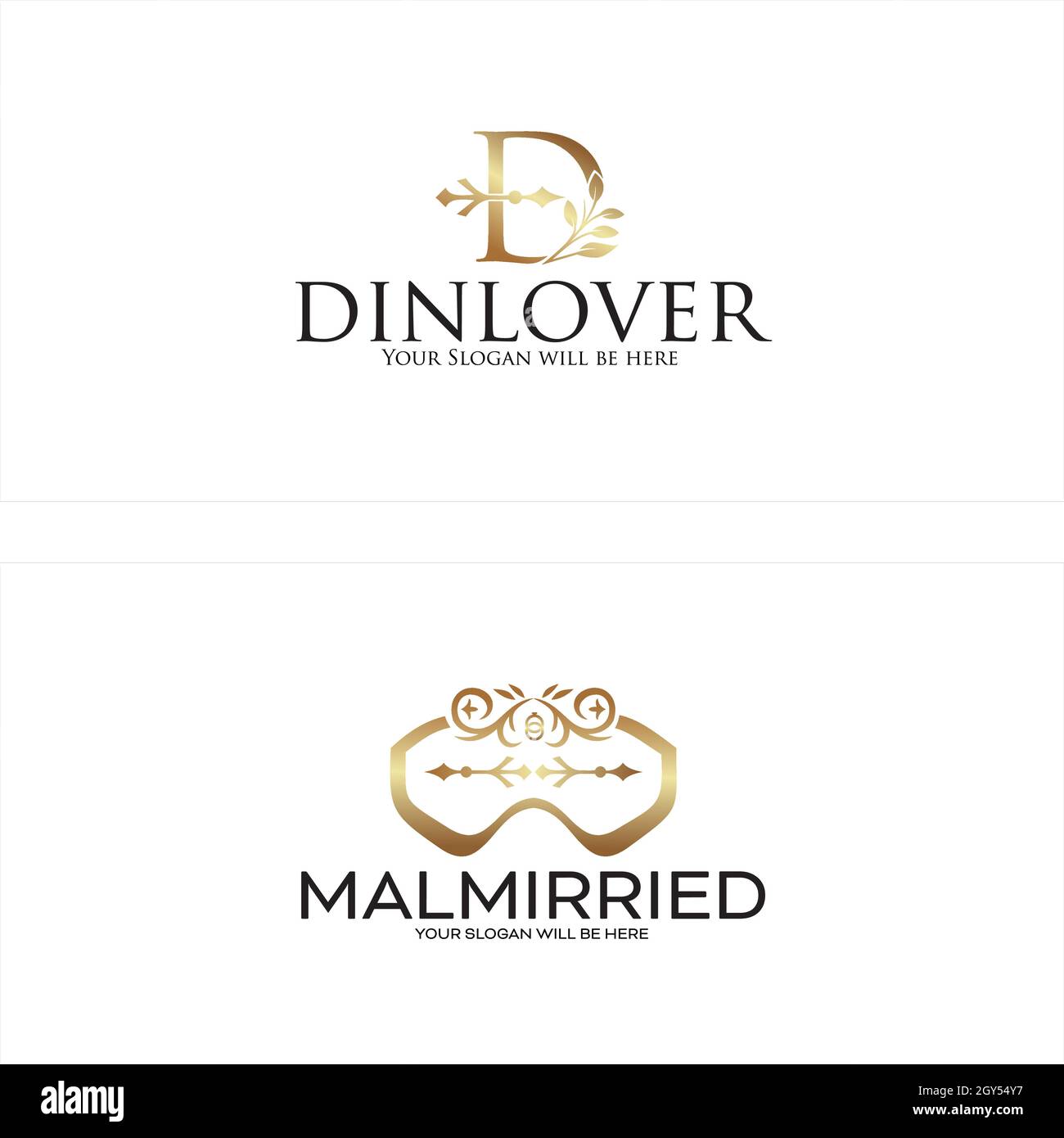 Initialtext Buchstabe D Logo Design Stock Vektor