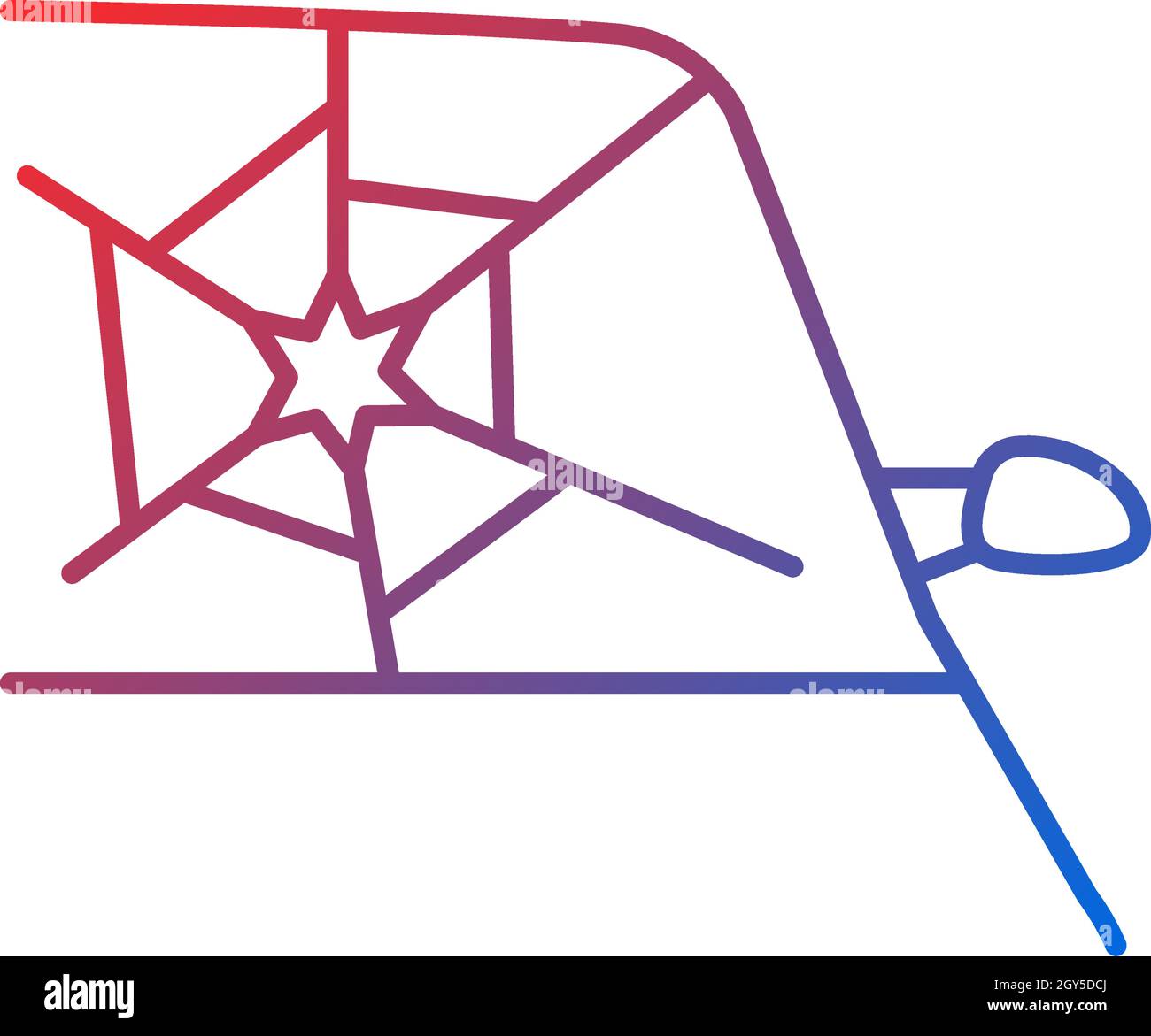 Gebrochenes Auto Glas Gradienten linearen Vektor-Symbol Stock Vektor
