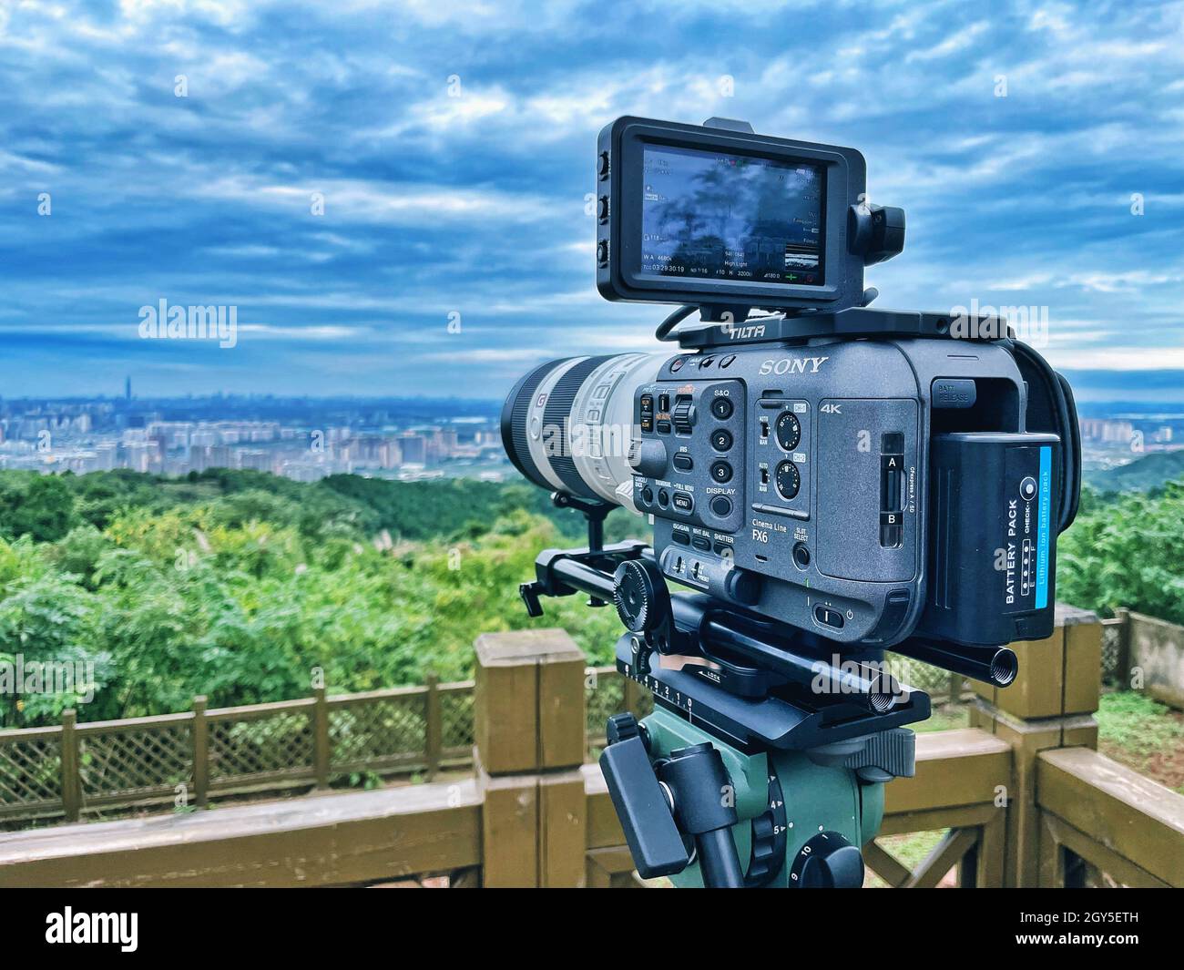 Videokamera von Sony, 6. Oktober 2021 Stockfoto