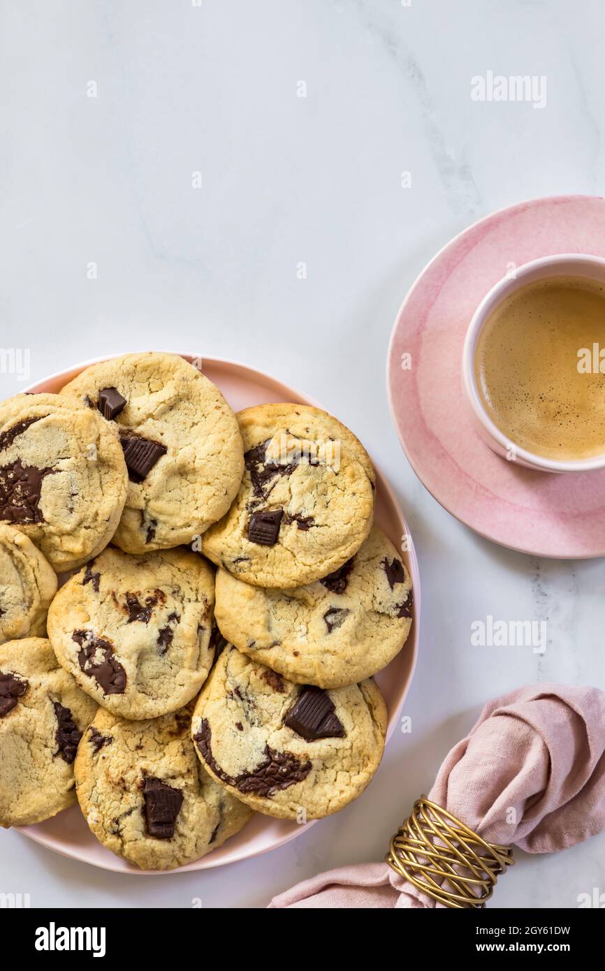 Hausgemachte Choc Chip Cookies Stockfoto