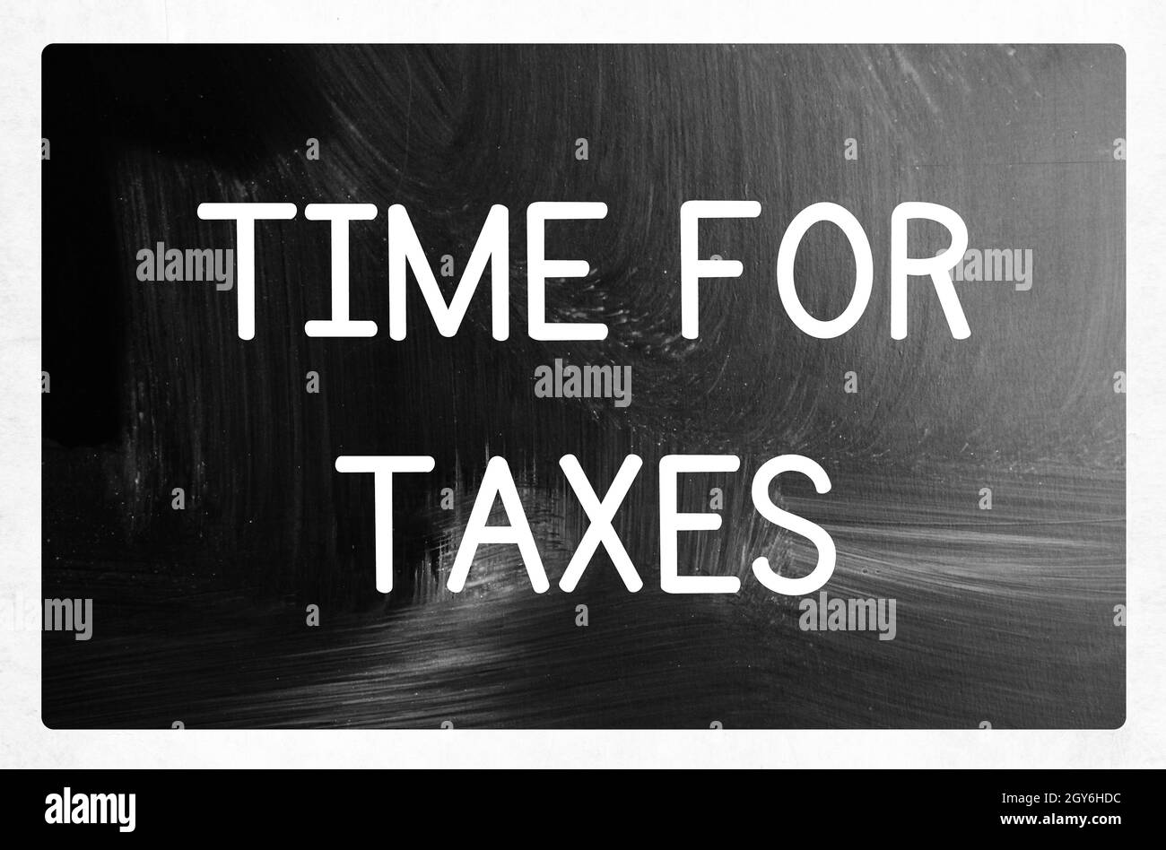 Zeit für Steuern Konzept Stockfoto