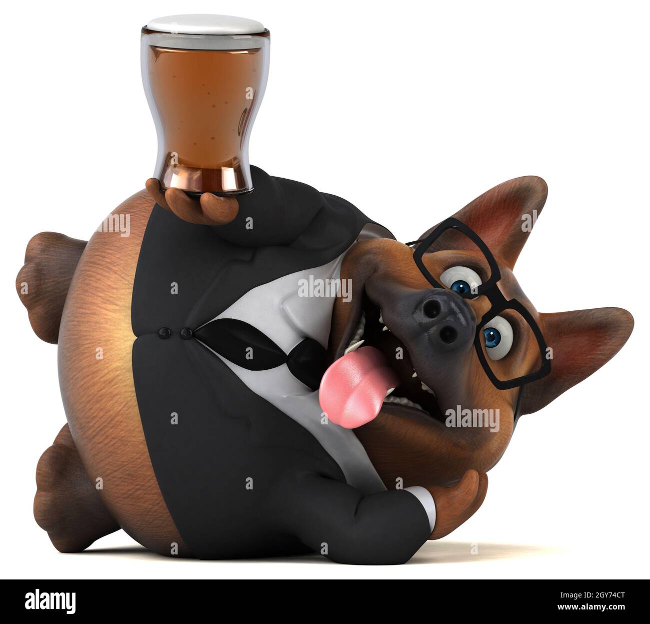 Deutscher Schäferhund - 3D-Darstellung Stockfoto