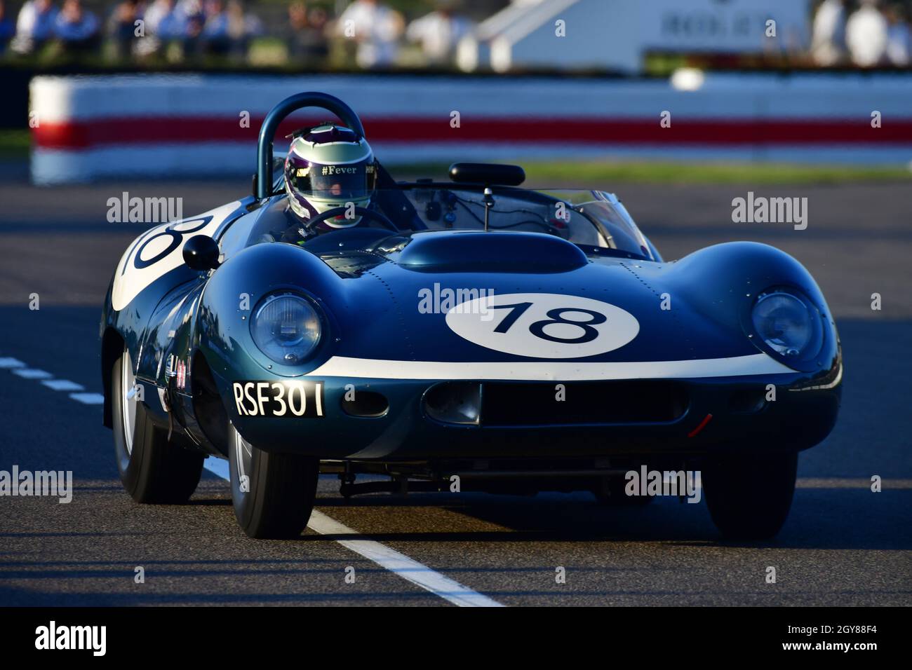 James Cottingham, Tojeiro-Jaguar, Sussex Trophy, Fahrzeuge, die zwischen 1955 und 1960 in den Kategorien WM-Sportwagen und Profi gefahren sind Stockfoto