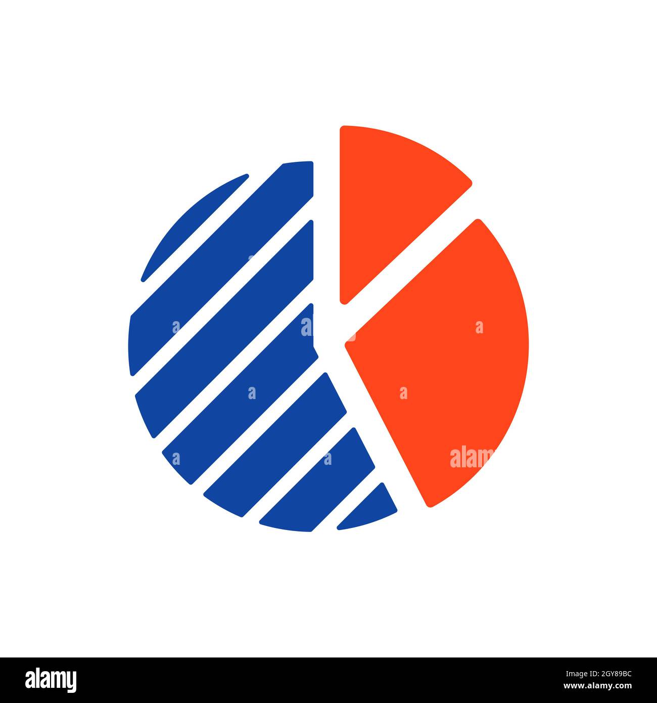 Vektor des Glyphen-Symbols im Kreisdiagramm. Finanzzeichen. Graph-Symbol für Ihr Website-Design, Logo, App, UI. Vektorgrafik, EPS10. Stockfoto