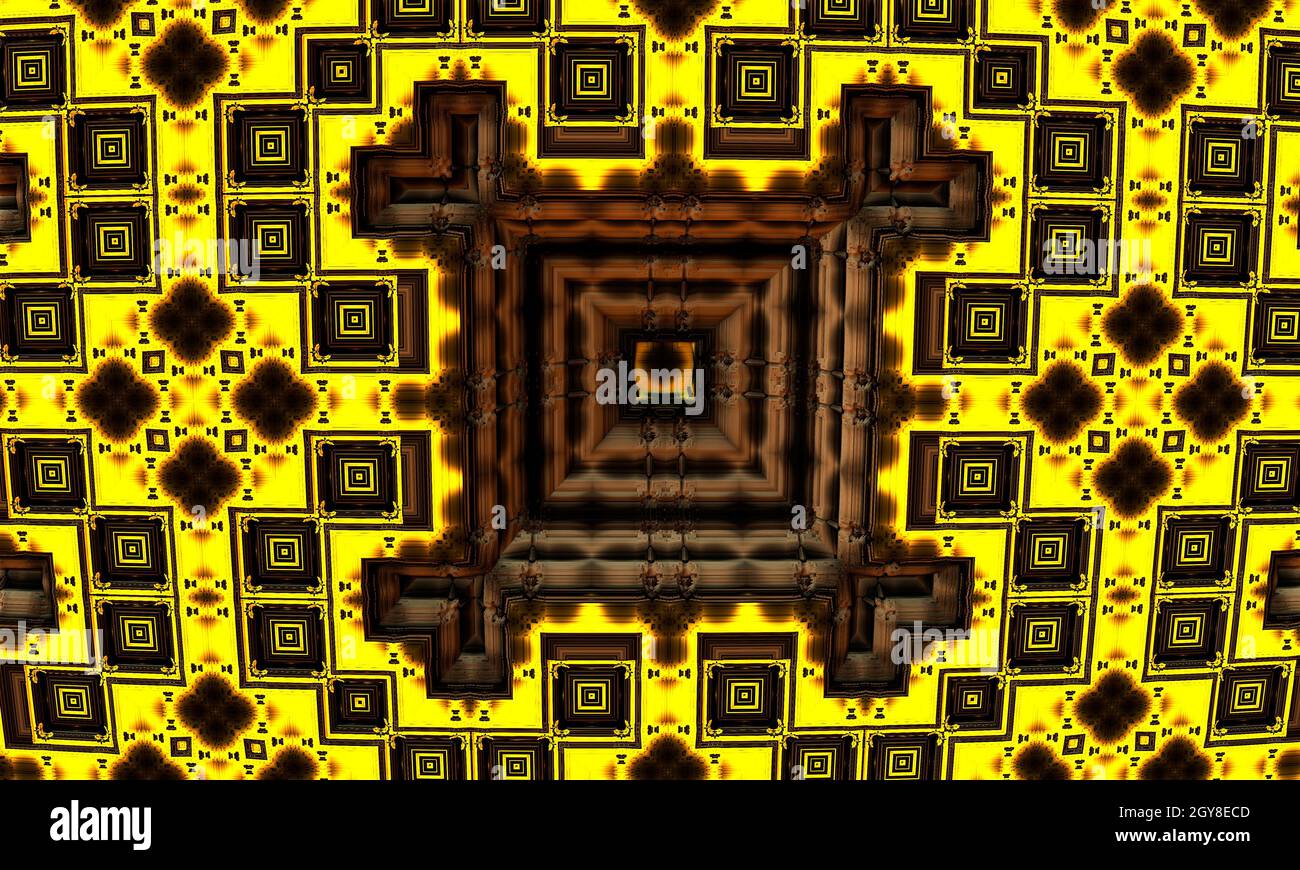 Abstraktes Quadrat Rechtecke Bewegungstechnologie Hintergrund, 3d-Rendering. Stockfoto