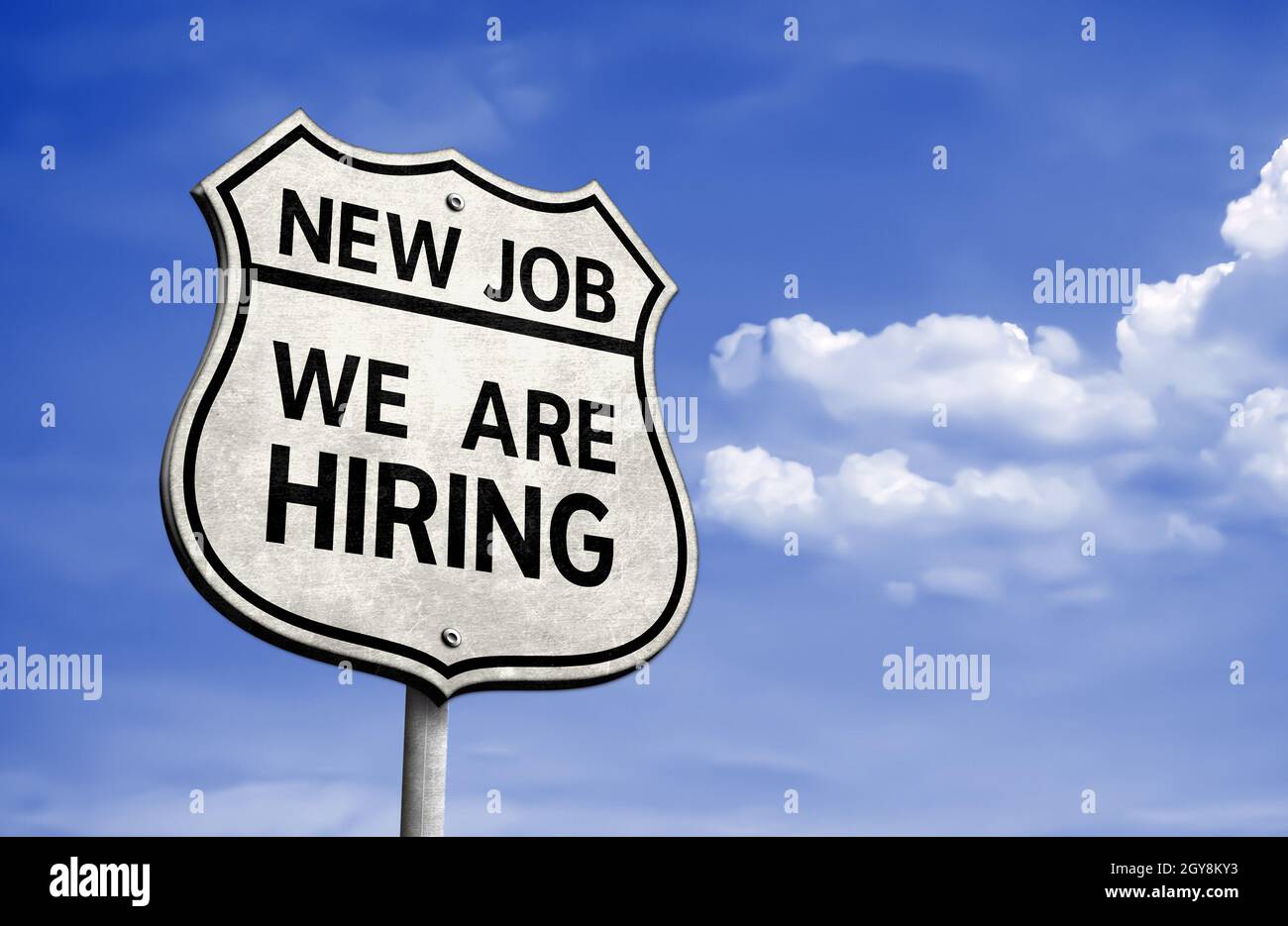 Neuer Job - wir stellen ein Stockfoto