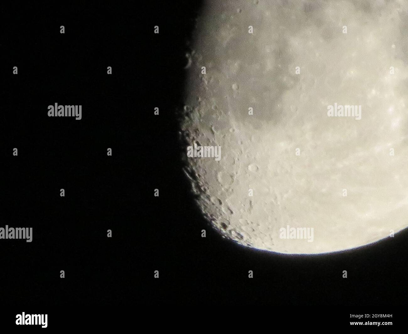 Mond Raum Satellit Himmel Nacht wachsende Erdkrater Stockfoto