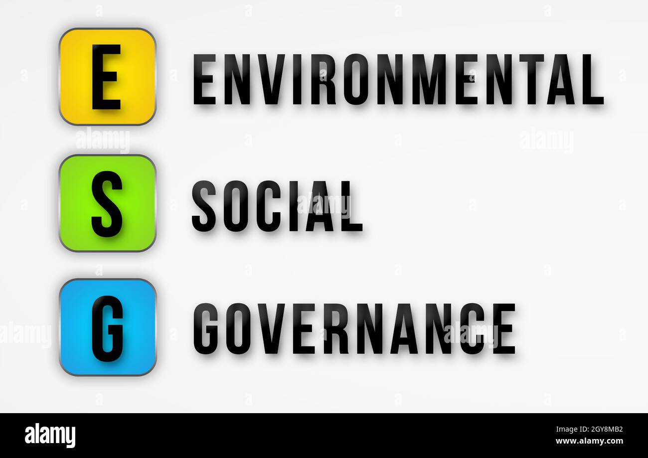 „Environmental Social Governance“-Konzept Stockfoto