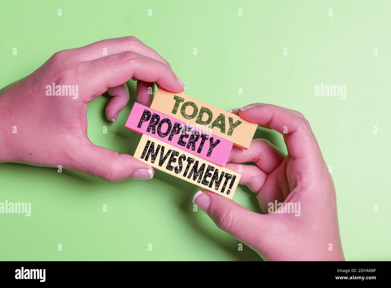 Inspiration zeigen Zeichen Property Investment, Business Ansatz Asset