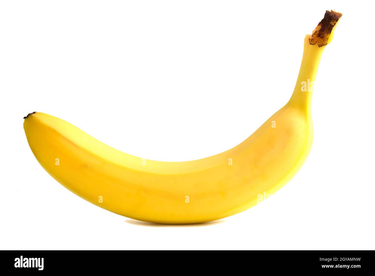 Banane isoliert auf weißem Hintergrund. Stockfoto