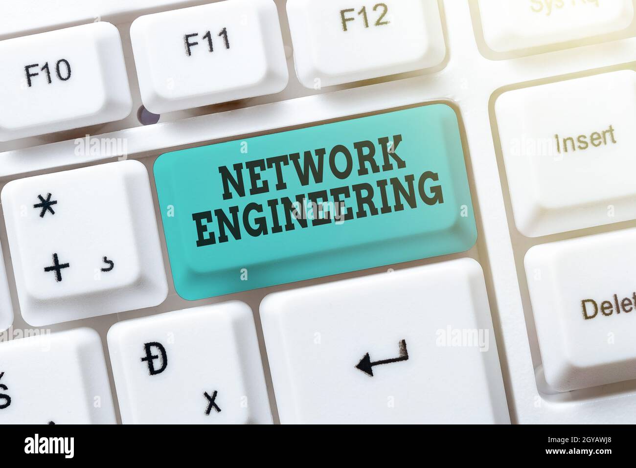 Konzeptunterschrift Network Engineering, Business Idea Field Concerned with internetworking Service Requirement Typing Engineering Lessons and Lectures Stockfoto