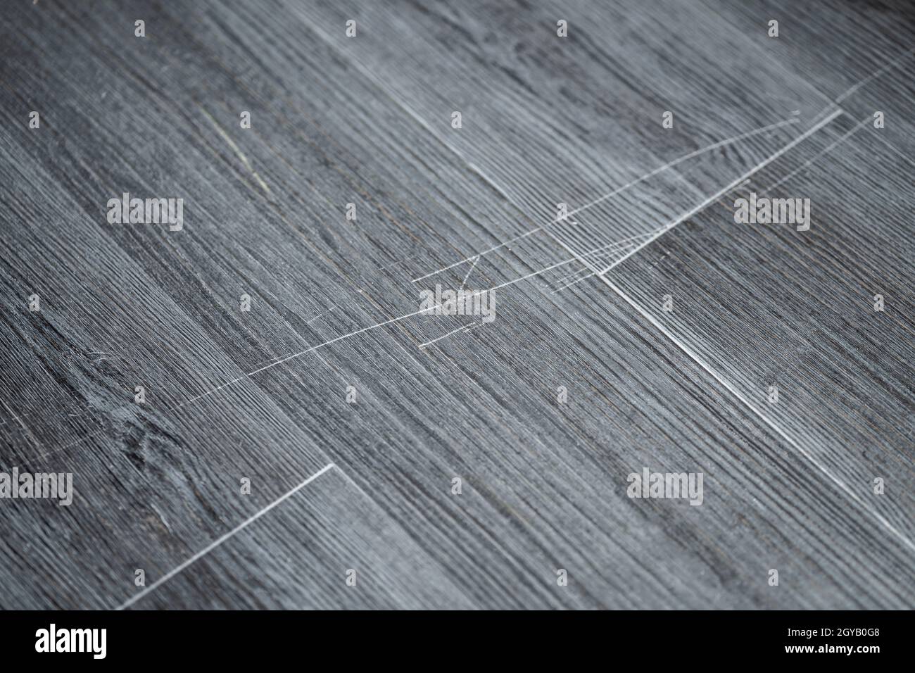 Haus Alte Holz Laminat Boden Oberfläche Kratzer Stockfoto