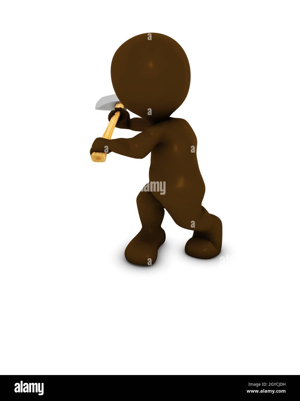 3D Rendern von Morph Mann eine Axt schwingen Stockfoto 3D Rendern von Morph Mann eine Axt schwingen Stockfoto