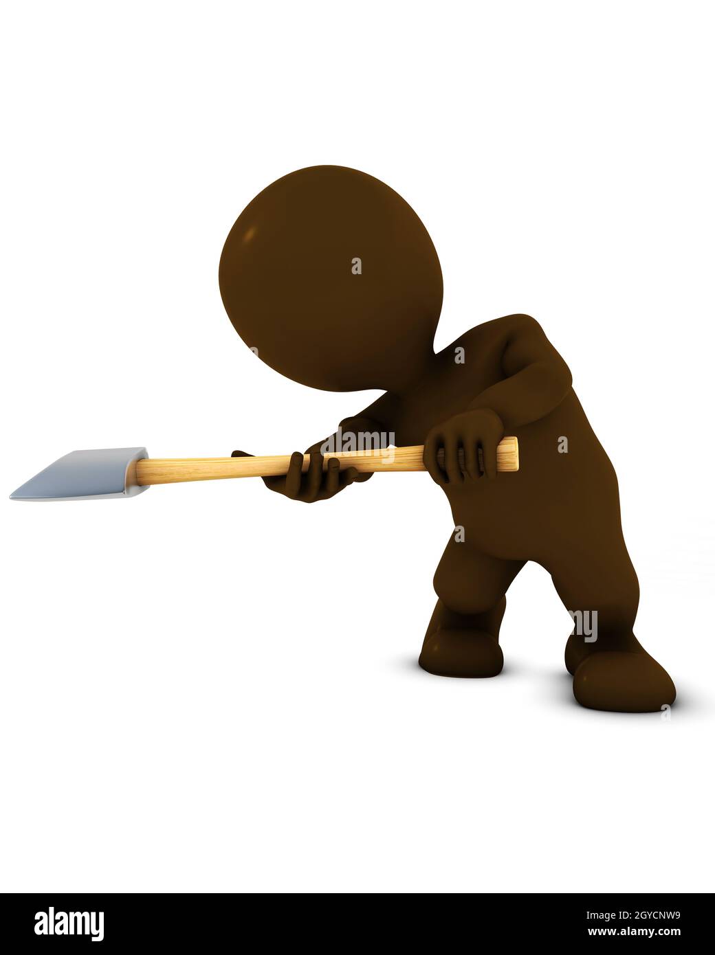 3D Rendern von Morph Mann eine Axt schwingen Stockfoto 3D Rendern von Morph Mann eine Axt schwingen Stockfoto