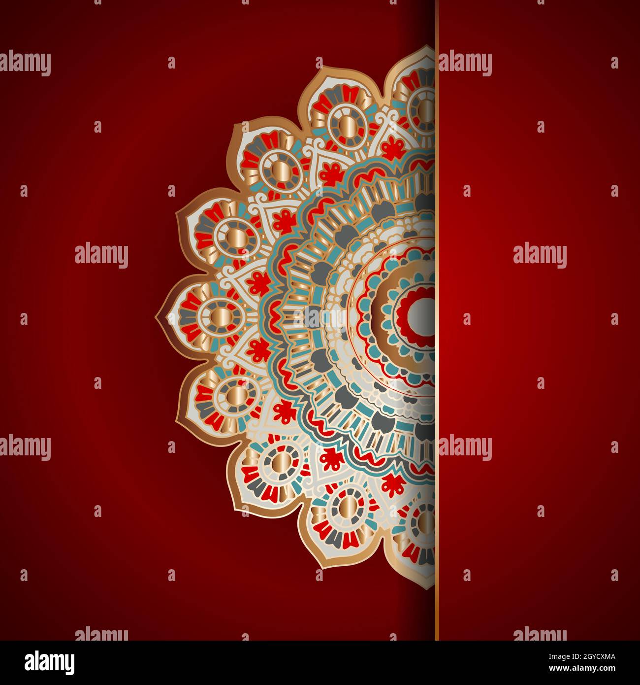 Luxus Hintergrund mit Mandala Design Stockfoto