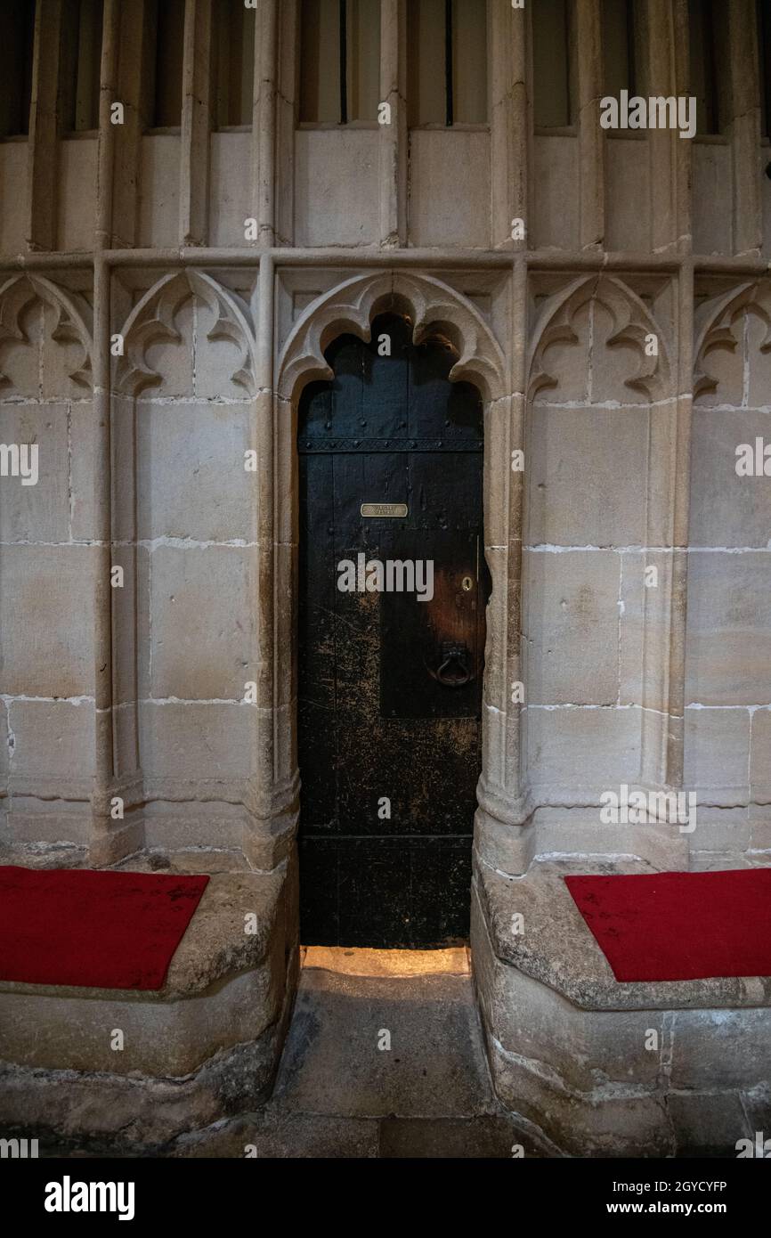 Virgers' Vestry in der Kathedrale von Wells Stockfoto