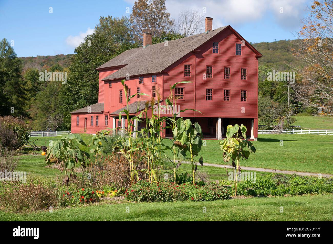 Hancock Shaker Museum, Pittsfield, Massachusetts, USA - Eine Shaker-Gemeinde, die in den 1780er Jahren gegründet wurde. Eines von rund 20 Gebäuden in der Gemeinde, Stockfoto