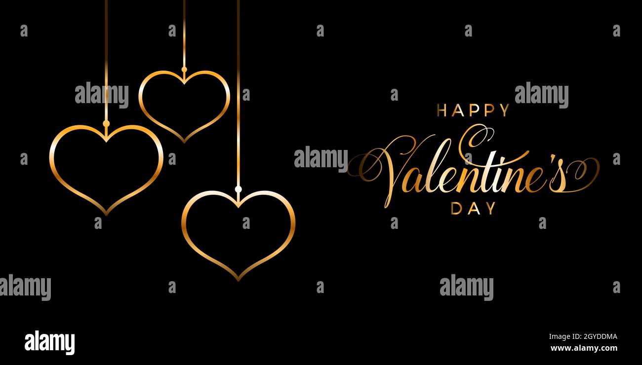 Elegantes Banner mit dekorativem Valentinstag-Design Stockfoto