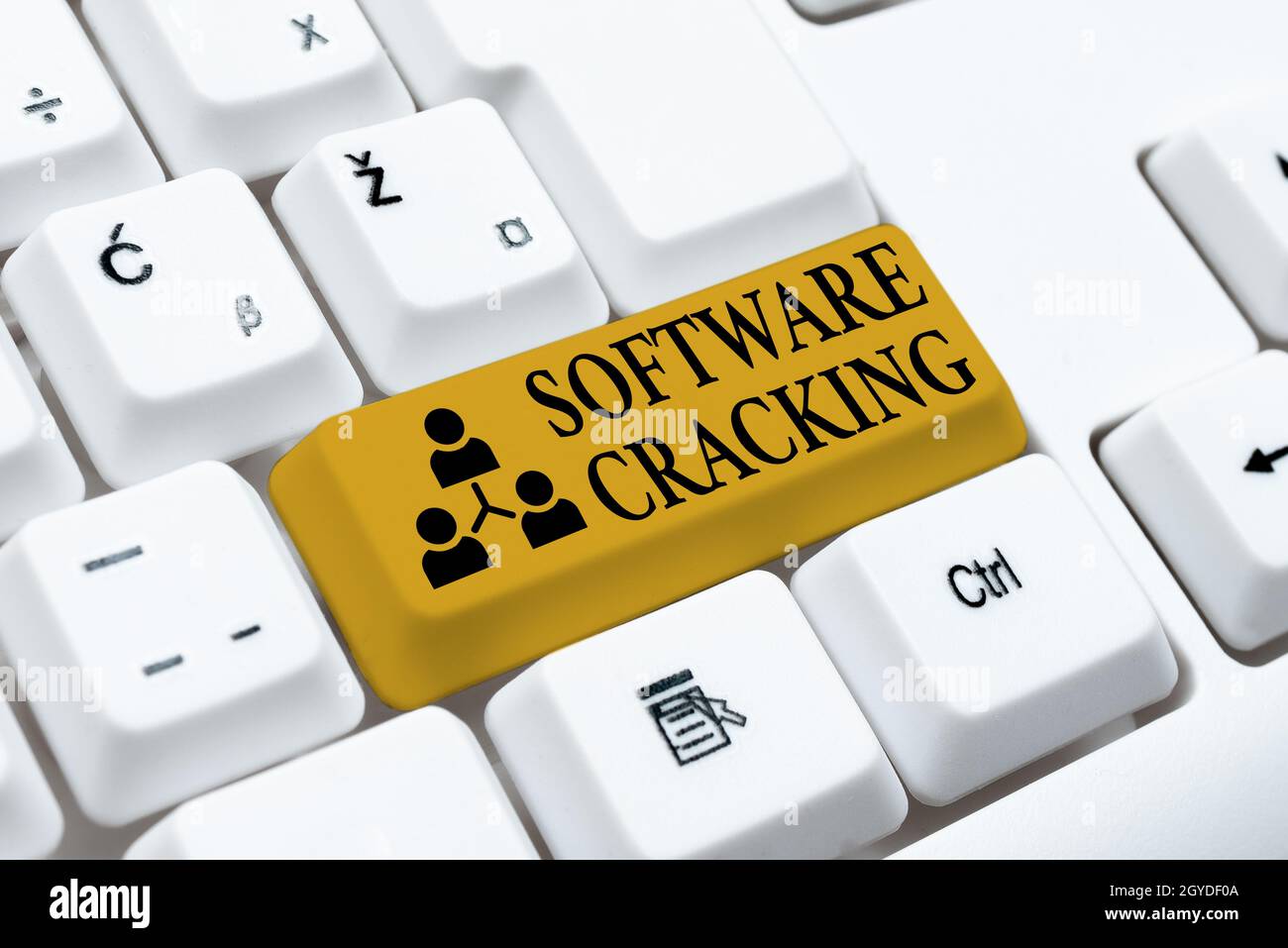 Text zeigt Inspiration Software Cracking, Business Idea Modifikation von Software zu entfernen oder zu deaktivieren Funktionen eingeben Spiel Programm Codes, programmmin Stockfoto