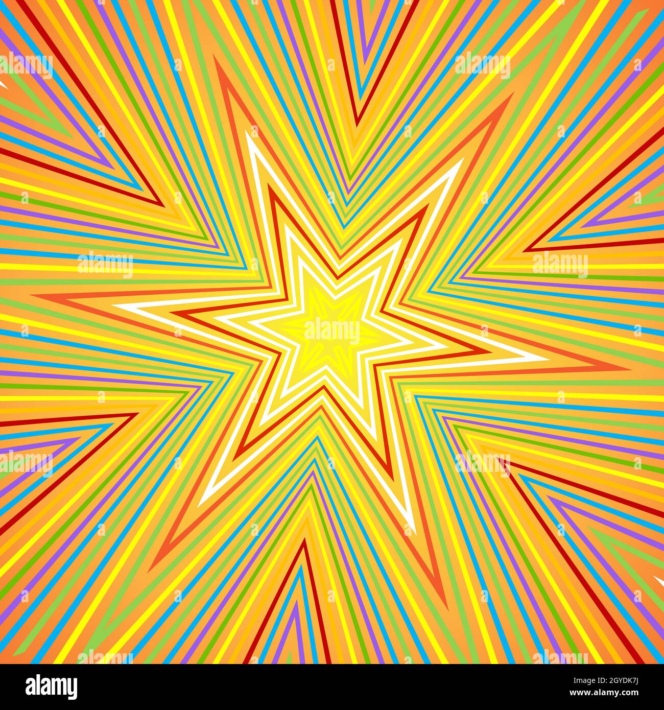 Bunte starburst Hintergrund Stockfoto