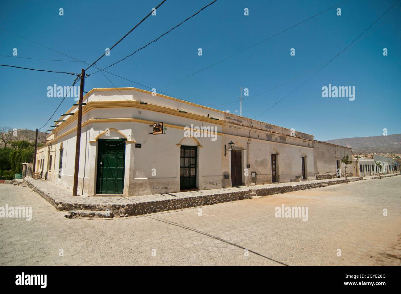 Leere Straßen von Cachi, Salta. Argentinien Stockfoto