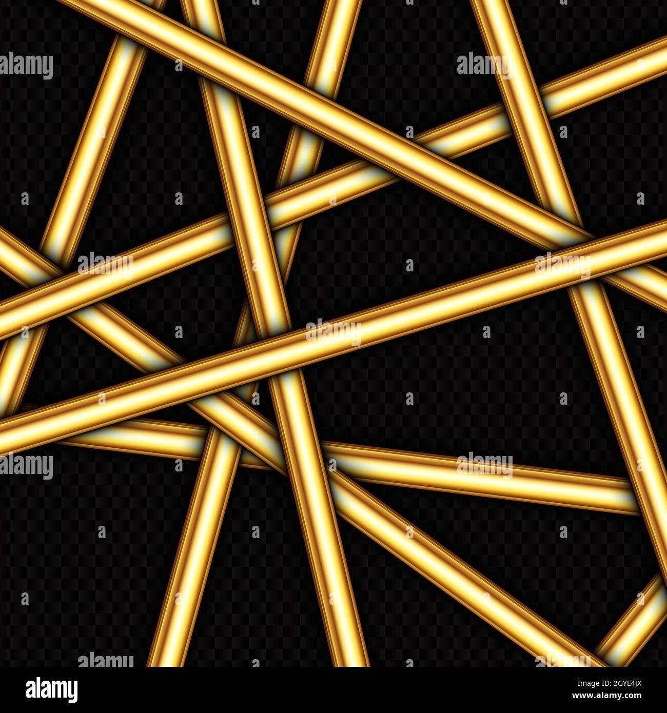 Abstrakter Hintergrund mit einem zufälligem Goldbarren-Design Stockfoto