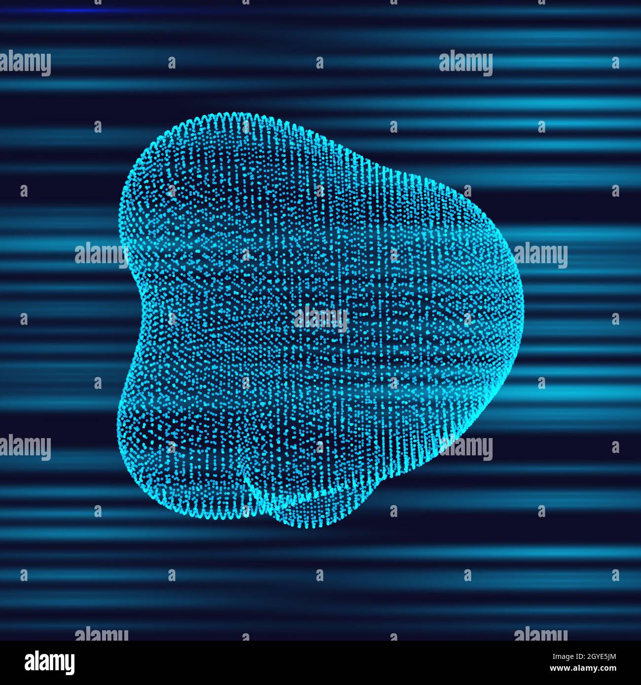 Abstrakter Techno-Hintergrund mit zufälliger Form und Punktdesign Stockfoto
