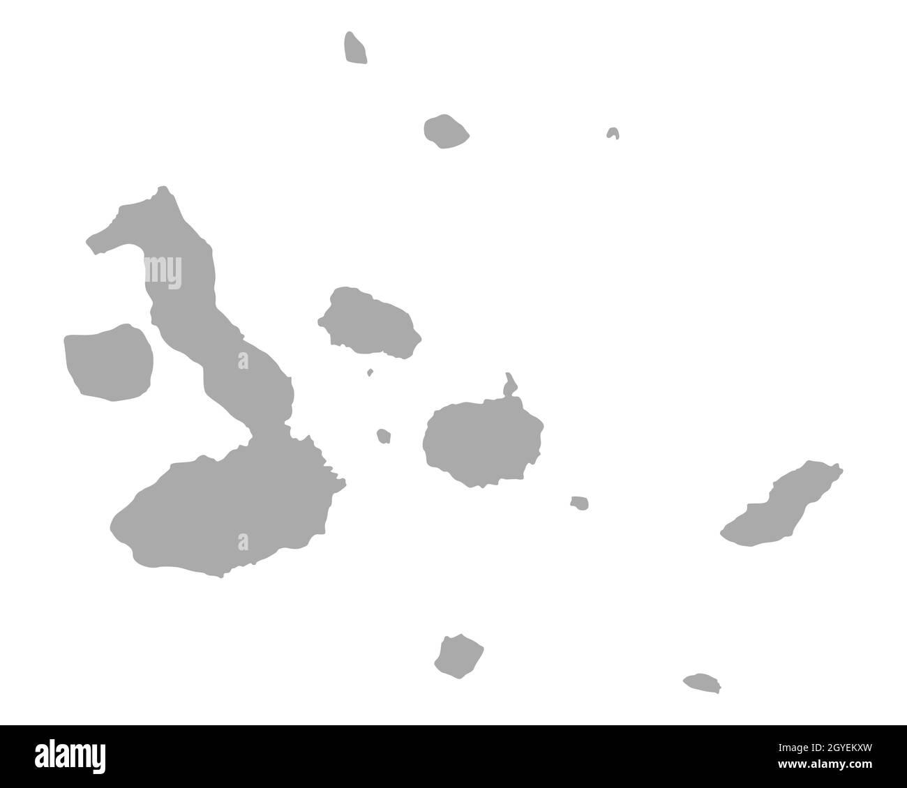 Karte der Galapagos-Inseln Stockfoto