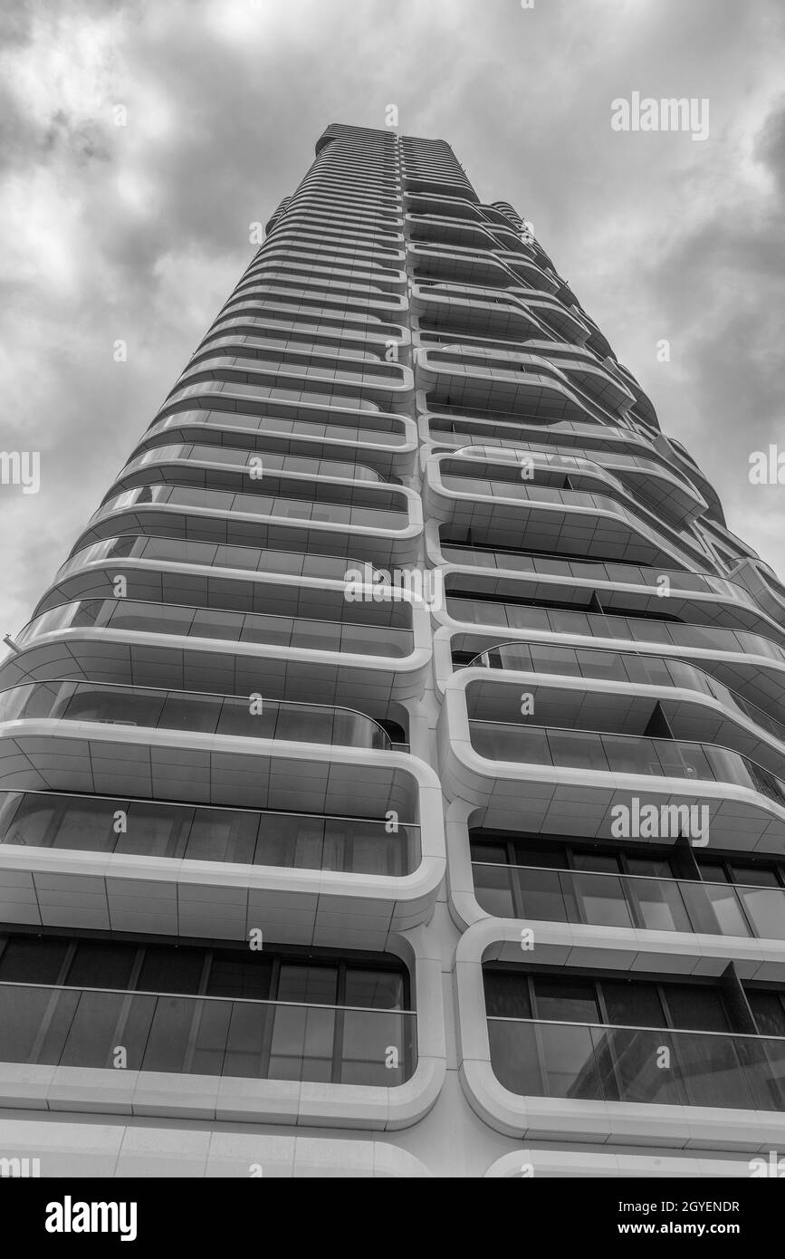 Grand Tower Wohnhochhaus, Frankfurt am Main, Deutschland Stockfoto