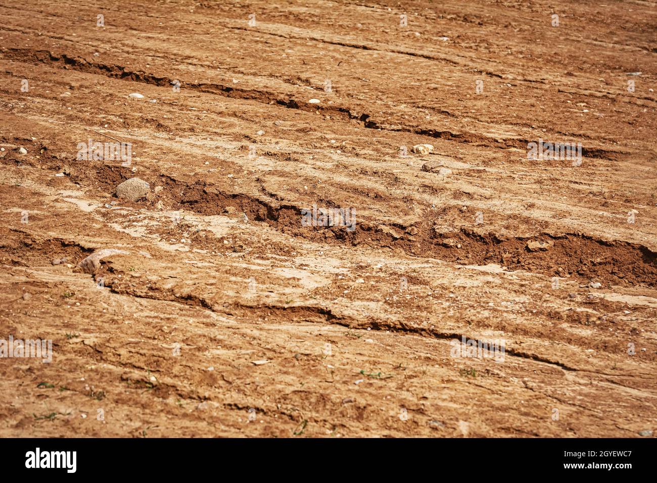 Brauner Boden abstrakter Hintergrund Stockfoto