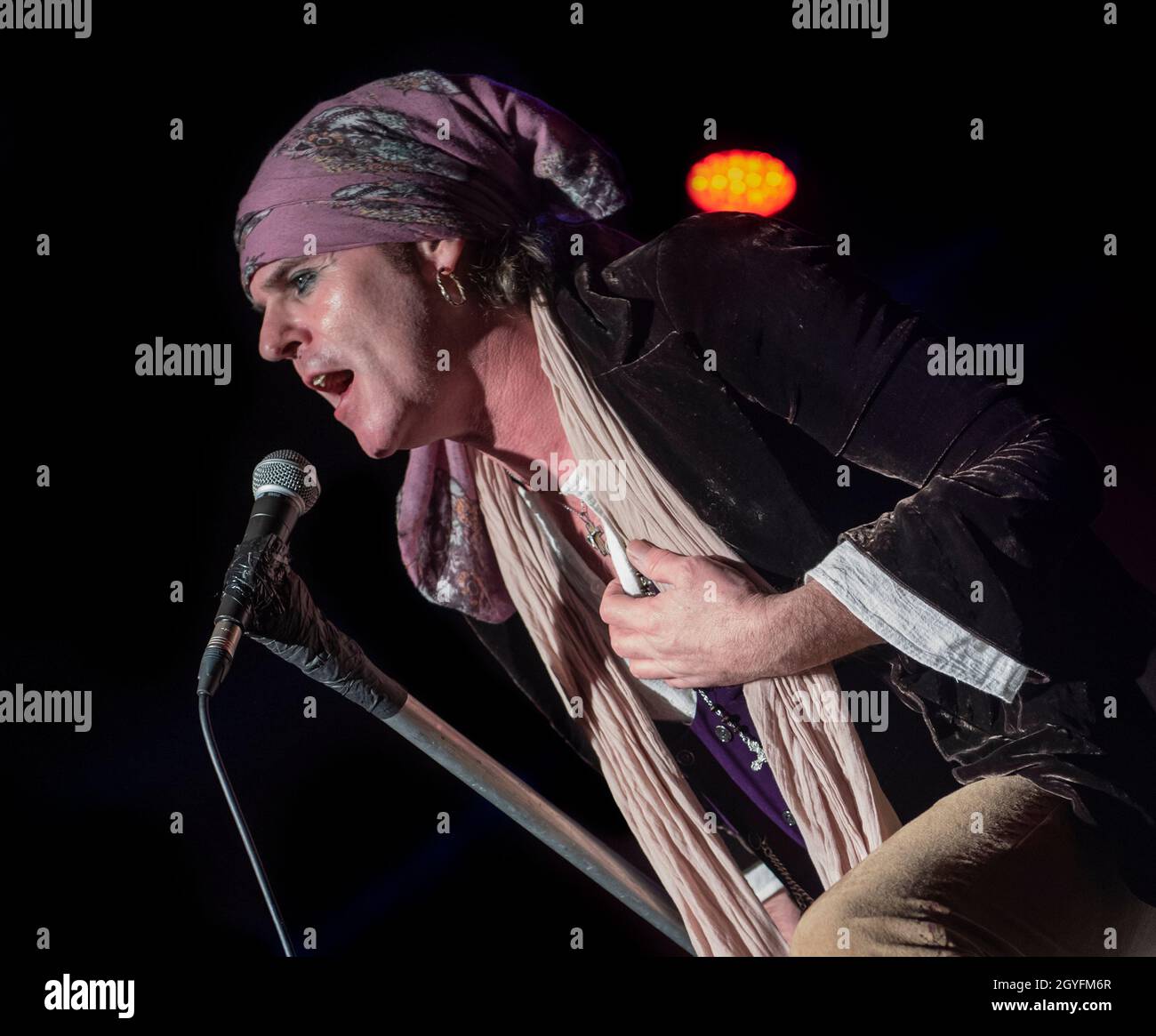 Die Quireboys (Spike) live in einem Konzert im Birmingham The Mill, 08. Dezember 2019. Live-Musikfotografie. Stockfoto