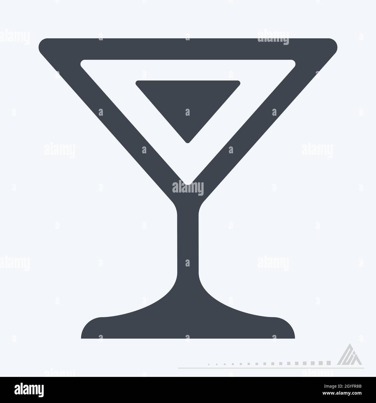 Icon Cocktail - Glyph Style - einfache Illustration, editierbarer Strich, Design Template Vektor, gut für Drucke, Poster, Werbung, Ankündigungen, i Stock Vektor