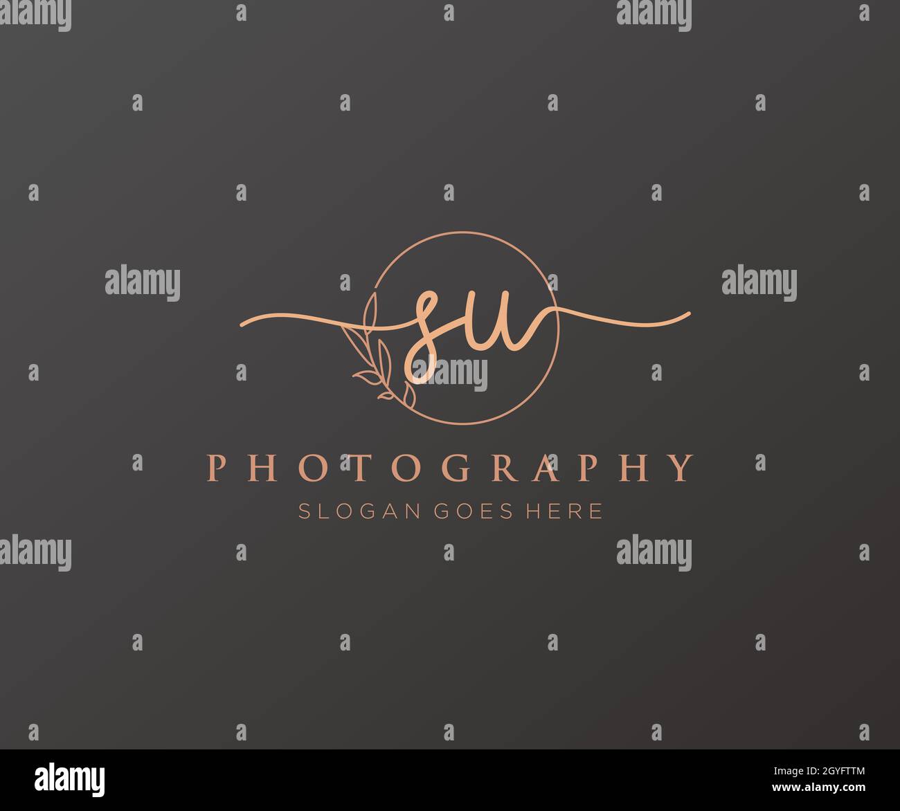 SU feminines Logo. Verwendbar für Natur, Salon, Spa, Kosmetik und Beauty Logos. Flaches Vektor-Logo-Design-Template-Element. Stock Vektor