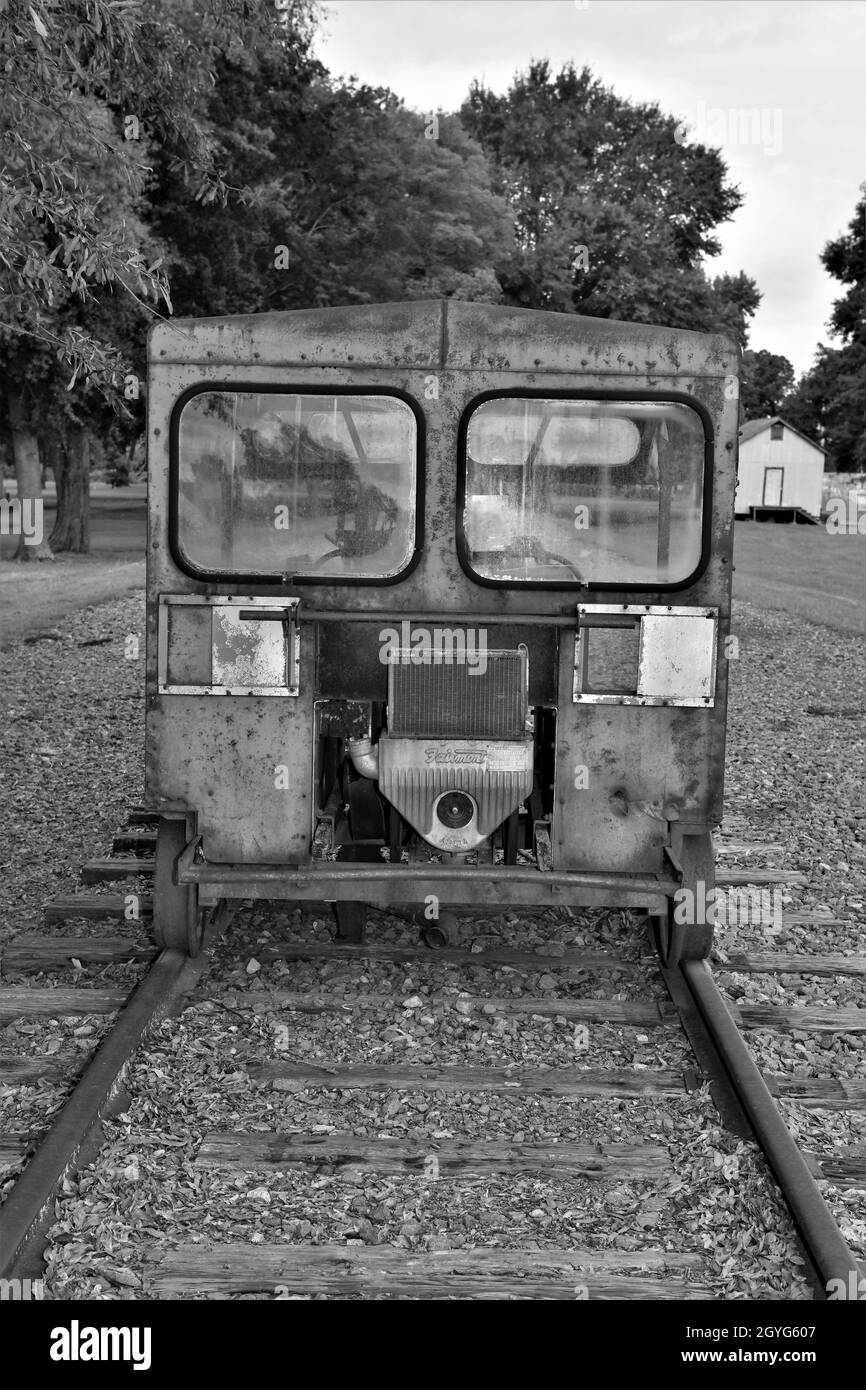 Eisenbahnwaggon, gebaut von Fairway Railway Motors Inc Stockfoto