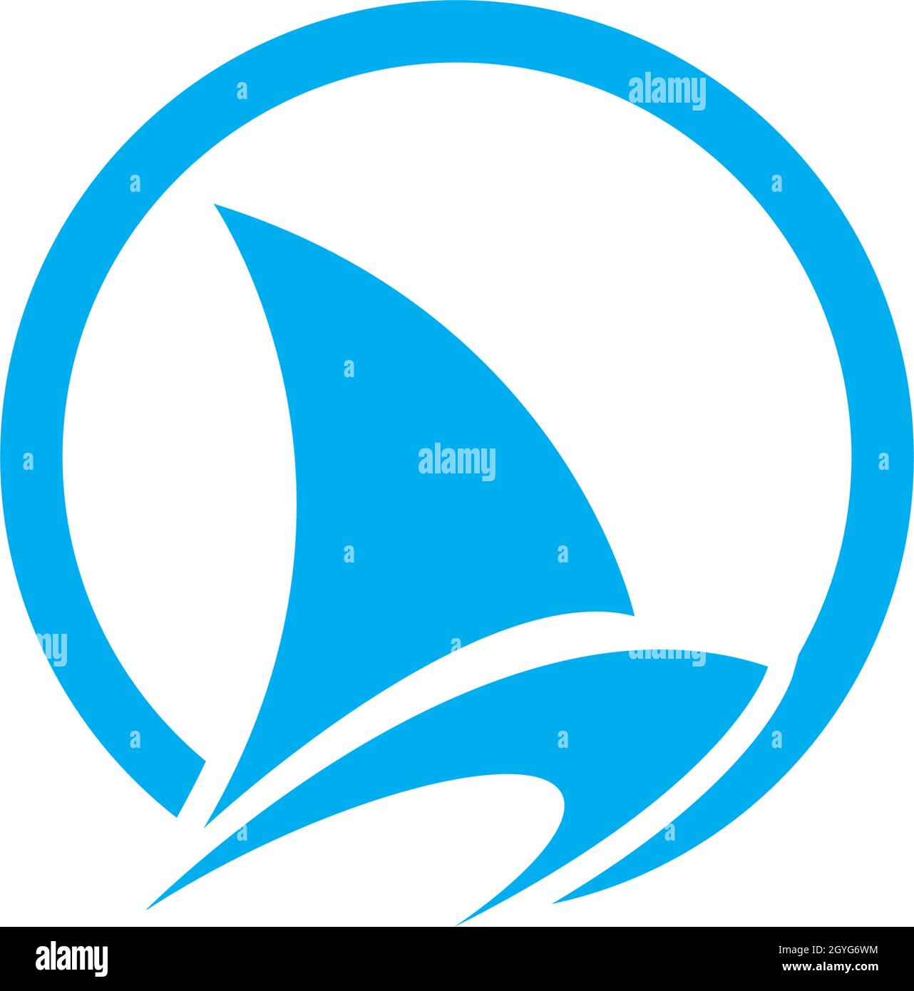 Segelschiff Logo Vorlage Vektor Stock Vektor