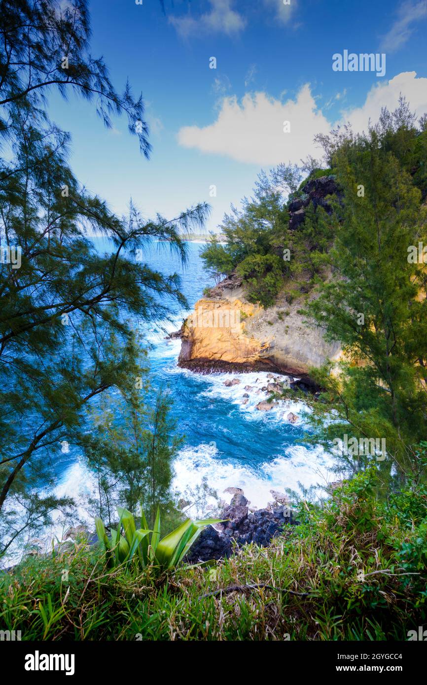 Le Cap Jaune bei Saint Joseph, Insel Reunion Stockfoto
