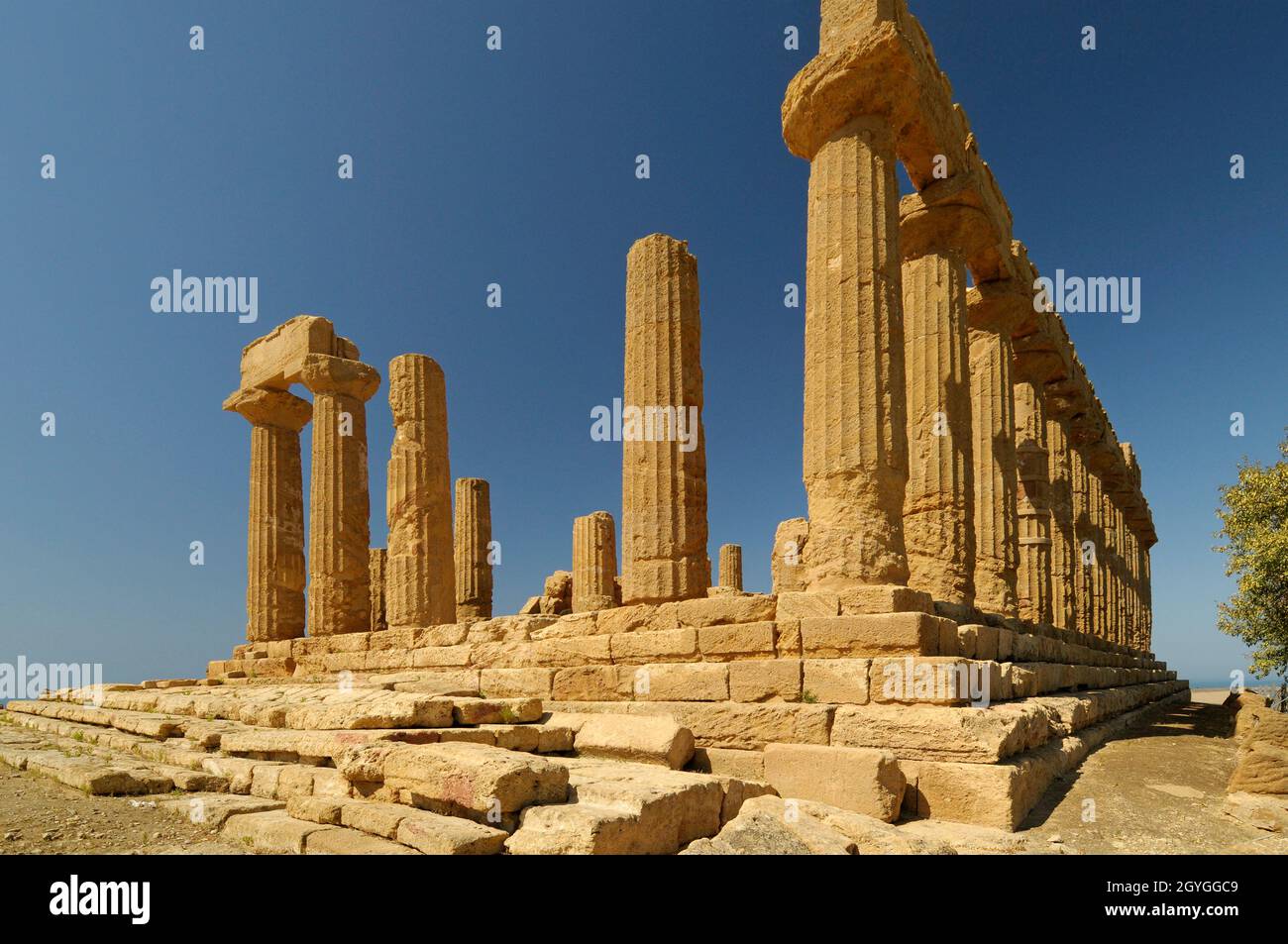 ITALIE, SICILE, AGRIGENTE, VALLEE DES TEMPELS (VALLE DEI TEMPLI), TEMPLE DE JUNON (TEMPIO DI HERA LACINIA) Stockfoto