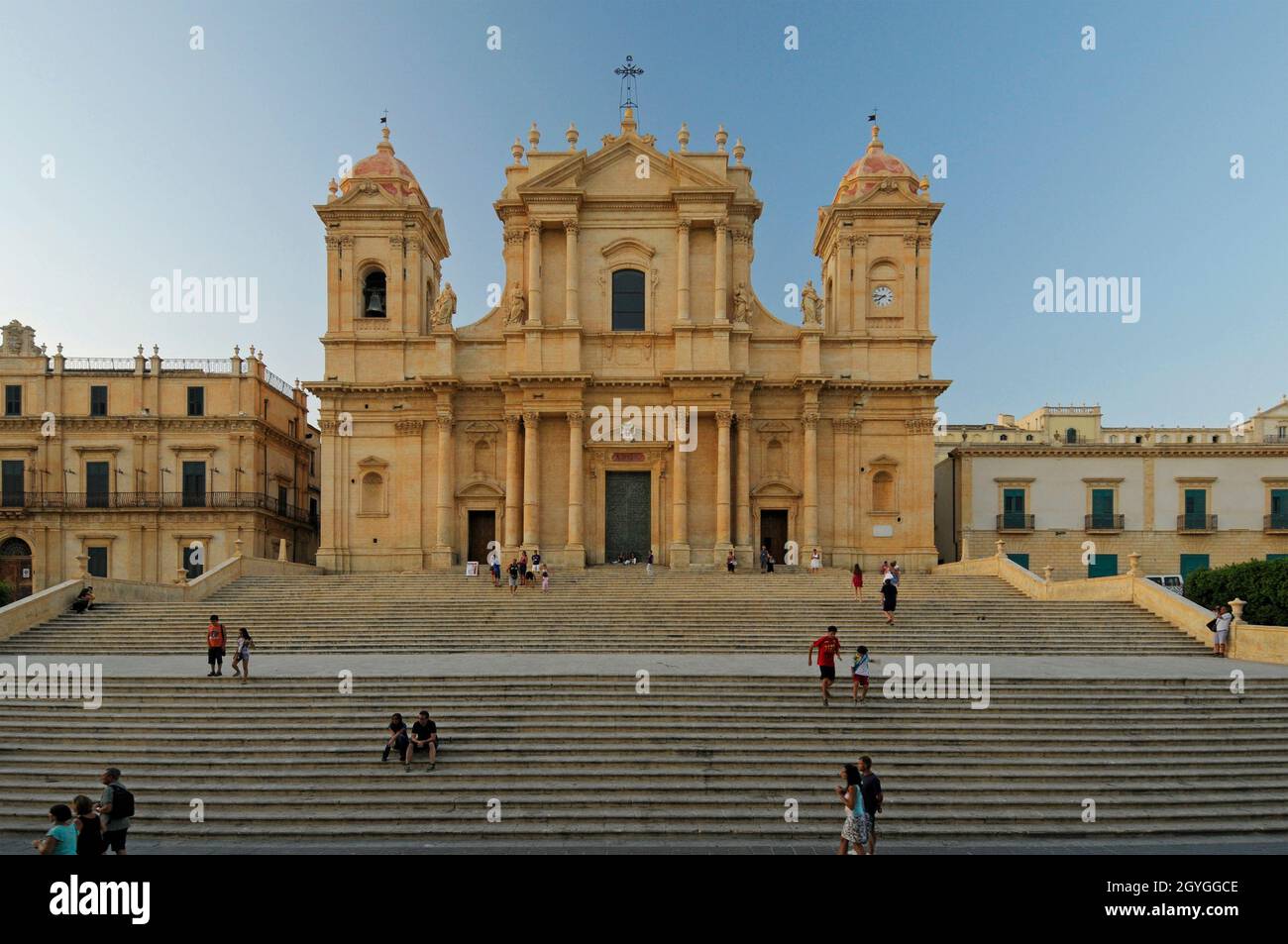 ITALIEN, SIZILIEN, NOTO, PIAZZA MUNICIPIO, BASILICA CATTEDRALE DI SAN NICOL? Stockfoto