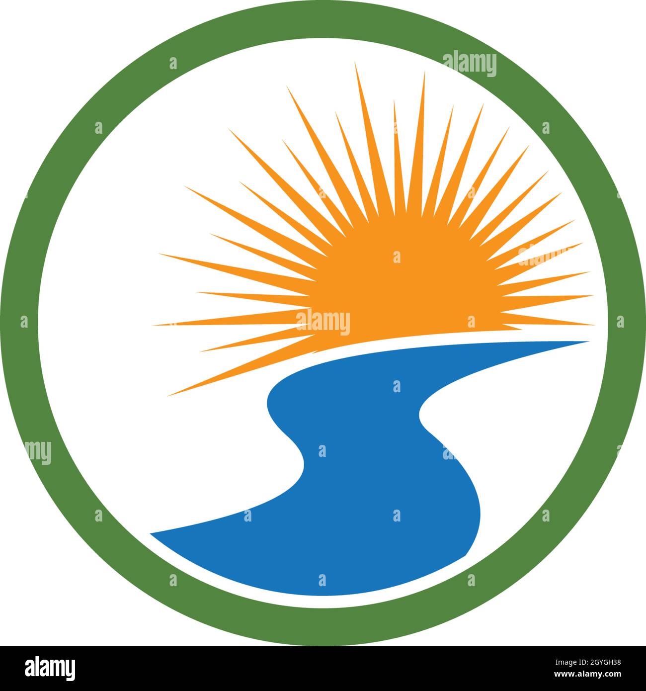 River Logo-Vorlage Stock Vektor