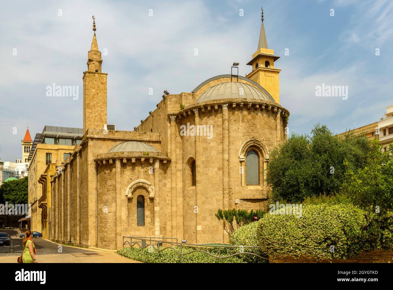 LIBANON, BEIRUT, INNENSTADT VON BEIRUT, AL-OMARI-MOSCHEE Stockfoto