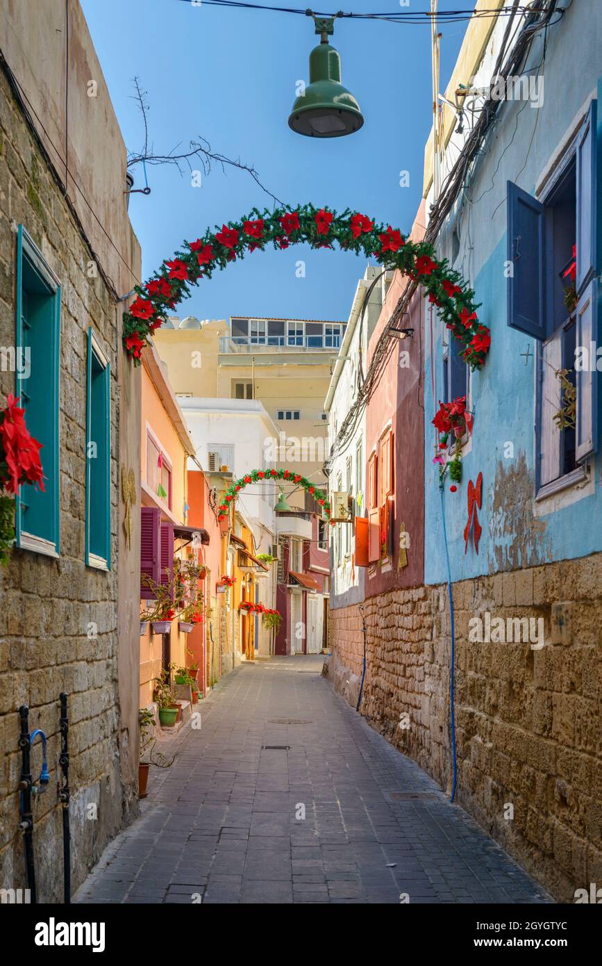 LIBANON, SÜDLIBANON, REIFEN (SAUER), STRASSE IN DER ALTSTADT VON REIFEN Stockfoto