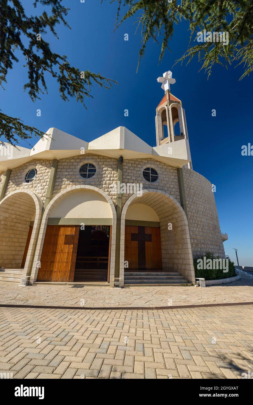 LIBANON, LIBANON, ANNAYA, SAINT-CHARBEL KIRCHE Stockfoto