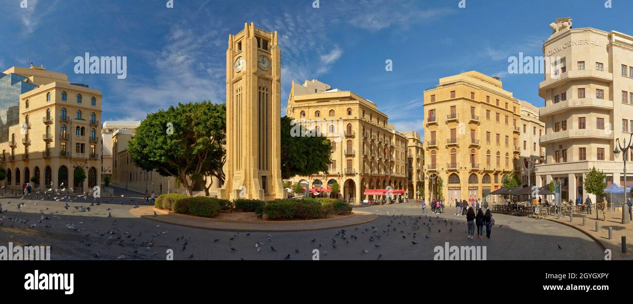 LIBANON, BEIRUT, INNENSTADT VON BEIRUT, MARFAA, NEJMEH-PLATZ Stockfoto
