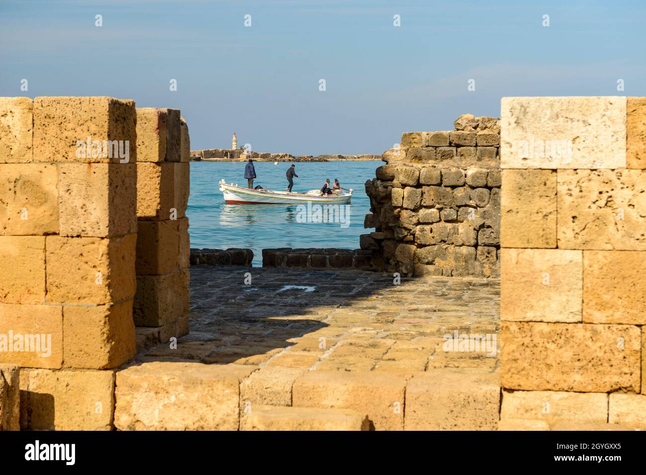 LIBANON, SÜDLIBANON, SAIDA (SIDON), SCHLOSS DES MEERES (SIDON BURG) Stockfoto